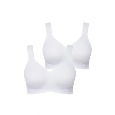 Abbildung von Ulla Popken 2ER PACK Tshirt BH, Damen, Größe: 105E, Schneeweiß