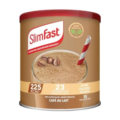 Abbildung von SlimFast Milchshake Pulver Café au Lait I Kalorienreduzierter Diät Shake mit hohem Eiweißanteil für eine gewichtskontrollierende Ernährung Nur 225 Kalorien pro Protein 365 g