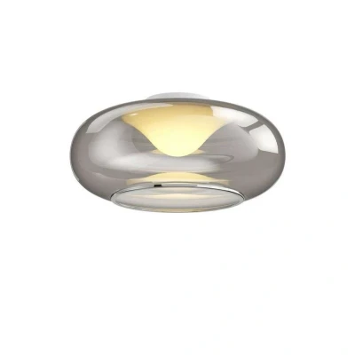 Abbildung von Lucande LED Deckenlampe Mijo, Ø 43 cm, rauchgrau, Glas