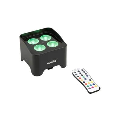 Abbildung von EUROLITE Akku Mini UP 4 QCL Spot MK2 Kleines Uplight mit RGBW LEDs und IR Fernbedienung
