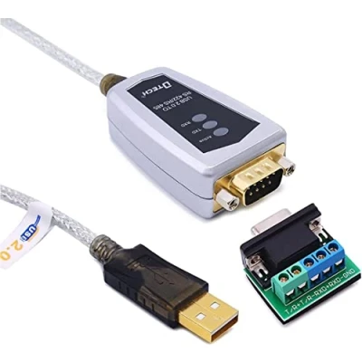 Abbildung von DTech USB auf RS422 RS485 Seriell Port Konverter Adapter Kabel mit FTDI Chip Unterstützt Windows 11 10 8 7 XP Mac 1,5 Fuß