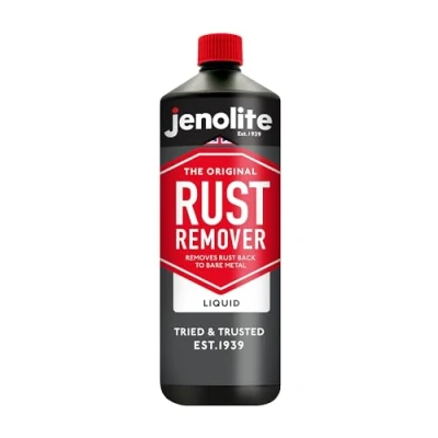 Abbildung von JENOLITE Rostentferner Flüßigkeit. Zur schnellen Behandlung von Rost, zurück zu blankem Metall. Inhalt: 1 Liter