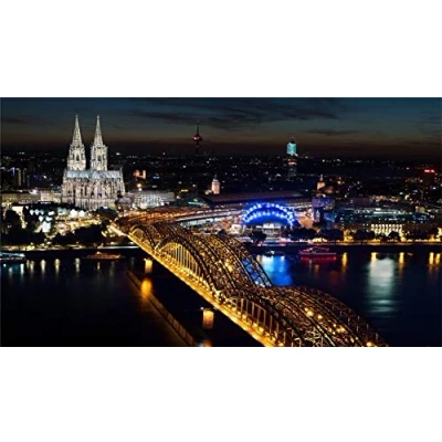 Abbildung von DIY 5D Diamant Malerei Kit Diamond Painting Erwachsene Kinder Kölner Dom Quadratischer voller Bohrer Kristall Strass Stickerei Kreuzstich Arts Craft Home Wand Decor 30x50cm