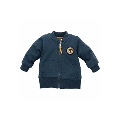 Abbildung von PINOKIO Sweatjacke Zipper Jacke mit Streifen, Kängurutasche, Rundhals (1 tlg) Patch, Streifen am Ärmel, Rippbündchen, Reißverschluss Kinnschutz