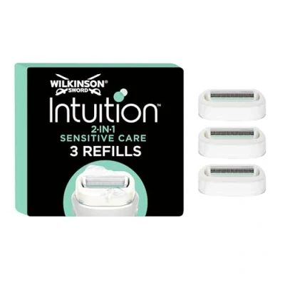Abbildung von Wilkinson Sword Intuition Sensitive Care Rasierer für Frauen, 3 Ersatzklingen, Kein Rasiergel erforderlich