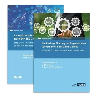 Abbildung von Compliance Managementsystem + Governance: Paket &quot;Compliance nach DIN ISO 37301:2021&quot; und &quot;Nachhaltige Führung von Organisationen (Governance) 37000&quot; (DIN Media Praxis)