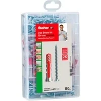 Abbildung von Fischer Schrauben und Dübel Set Meister Box Duopower 160 Stück