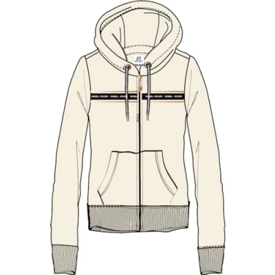 Abbildung von Russell Athletic A21262 PP 057 Sweat Hoody Sweatshirt Damen Pastel Parchment Größe XL