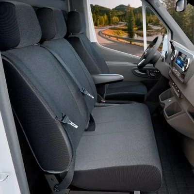 Abbildung von WALSER 10496 Sitzschonbezug grau Polyester vorne MERCEDES BENZ: Sprinter 3.5 T Kastenwagen, 3 Kastenwagen