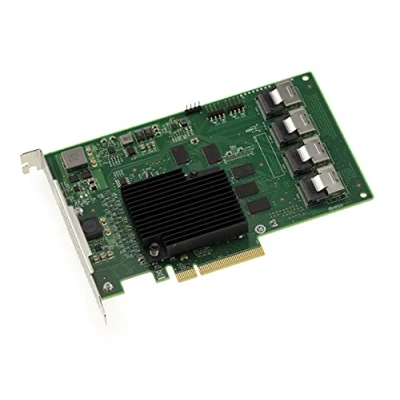 Abbildung von KALEA INFORMATIQUE PCIe 2.0 SAS 6GB Controller Karte mit 16 internen Ports. OEM Modell 9201 16I 2116.