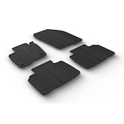 Abbildung von Gledring 0557 Fußmattensatz Gummi vorne und hinten 4 schwarz 750mm 550mm FORD USA: Edge Mk2