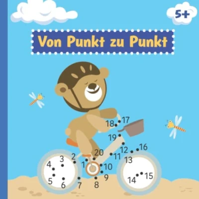 Abbildung von von Punkt zu ab 5 Jahren Farbige Rätsel für Mädchen und Jungen im Kindergarten, Vorschule Schulanfänger: Zahlen 1 40, Punkte verbinden ... Punkt, Fehlersuche mehr)