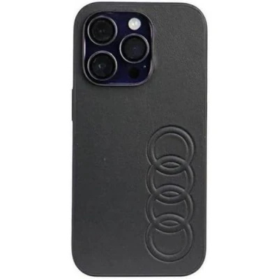 Abbildung von Audi Synthetic Leather Hülle für iPhone 14 Pro Max 6.7&quot; Schwarz Hard AU TPUPCIP14PM TT/D1 BK