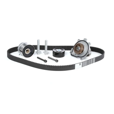 Abbildung von CONTITECH CT1077WP1 Wasserpumpe + Zahnriemensatz 146 OPEL: Astra H Schrägheck, Meriva A, Caravan, ALFA ROMEO: 159 Sportwagon, Limousine