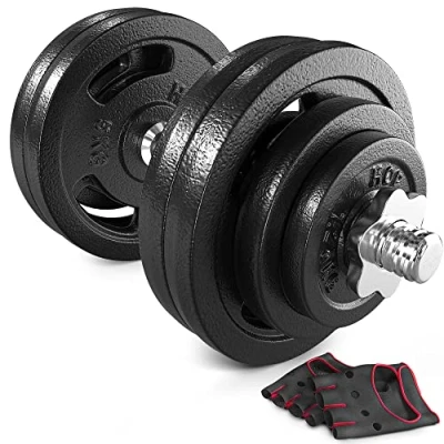 Abbildung von Hop Sport Guss Kurzhanteln Hantel Set Hanteln 10kg 15kg 20kg 30kg 40kg 60 kg Gewichte (1 x 30 kg)