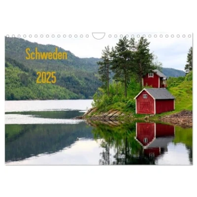 Abbildung von Schweden 2025 (Wandkalender DIN A4 quer), CALVENDO Monatskalender