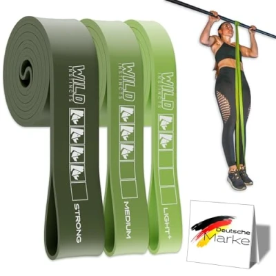 Abbildung von Wild Instincts Trainingsbänder Pull Up Bänder, Klimmzugbänder, Widerstandsbänder, Fitnessbänder, für Calisthenics, CrossFit und Freeletics