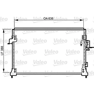 Abbildung von VALEO 818025 Klimakondensator ohne Trockner Aluminium 388 R 134a LAND ROVER: Discovery 2