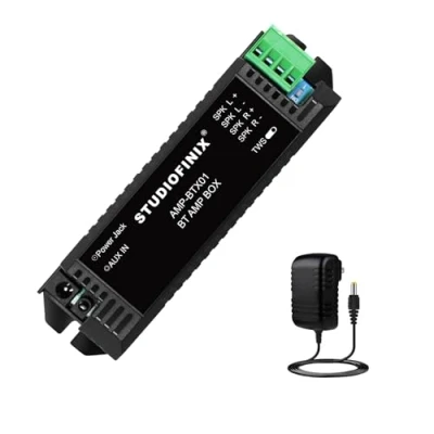 Abbildung von STUODIOFINIX 2 Kanal Mini Bluetooth Verstärker für passive Lautsprecher mit TWS, AUX, Ersatzteil, passend Wand/Decke/Marine/Bücherregal