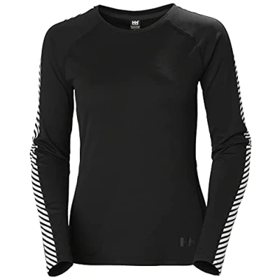 Abbildung von Helly Hansen Damen W Lifa Active Stripe Crew Unterhemd, Schwarz, S