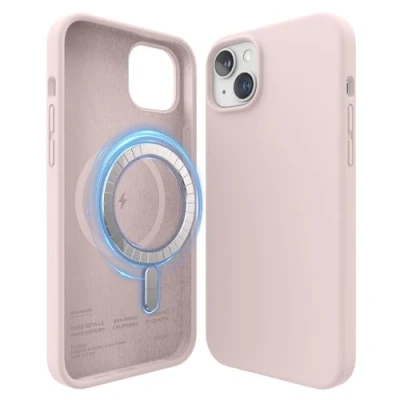 Abbildung von elago Magnetische Silikonhülle Kompatibel mit iPhone 14 Plus Hülle (6.7&quot;), MagSafe Alles Zubehör, Eingebaute Magnete, Premium Flüssigsilikon, Schutzhülle (Rosa)