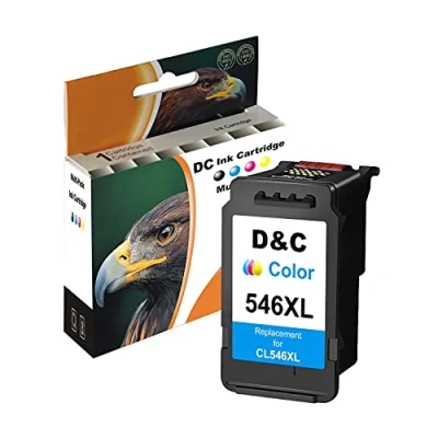 Abbildung von D&amp;C CL 546XL Druckerpatronen Remanufactured für Canon 546 XL Pixma TS3150 MX495 MG2950 iP2850 MG3050 MG3051 MG2450 MG2550 MG2550S MG2555S (1x Farbe)