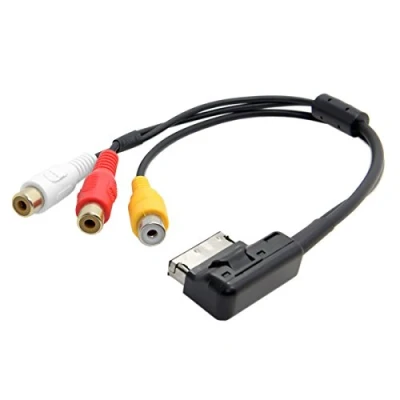 Abbildung von CY cable de audio/vídeo AMI MMI a 3 RCA hembra, entrada audio y vídeo DVD para A1, A7, A8 VW