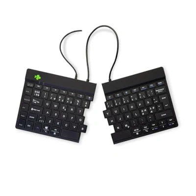 Abbildung von R Go Split Ergonomische Tastatur QWERTY (Nordic) schwarz drahtgebundenen, RGOSP NDWIBL