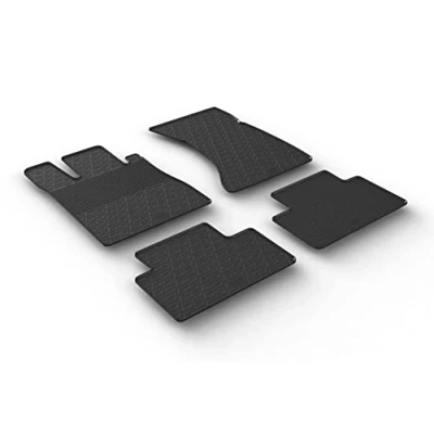 Abbildung von Gledring 0502 Fußmattensatz Gummi vorne und hinten 4 schwarz 750mm 550mm