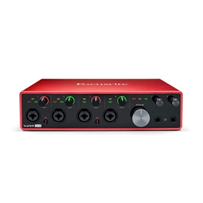 Abbildung von Focusrite Scarlett 18i8 3. Gen USB Audio Interface für Aufnahmen, Produktion und tontechnische Anwendungen High Fidelity, Aufnahmen in Studioqualität mit transparenter Wiedergabe