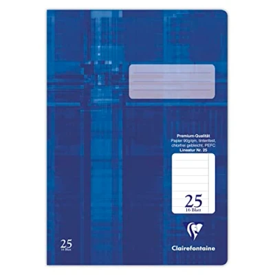 Abbildung von 25 x Clairefontaine Schulheft A4 32 Blatt Lineatur liniert mit Rand