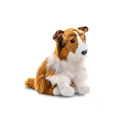Abbildung von Uni Toys Kuscheltier Langhaarcollie, sitzend versch. Farben 27 cm Plüsch Hund, Collie, zu 100 % recyceltes Füllmaterial
