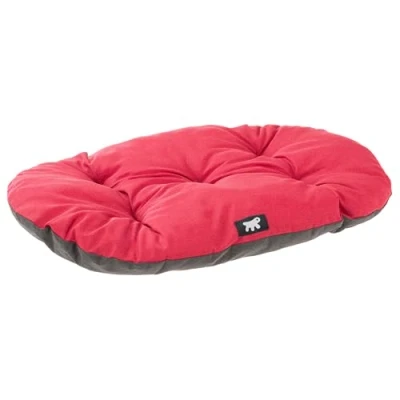 Abbildung von Ferplast Hundebett Relax, Hundekissen, Katzenkissen, Hundematte für Hundehütten und Autos waschbar aus Baumwolle mit weicher Polsterung, 100 x 63 cm. Rot