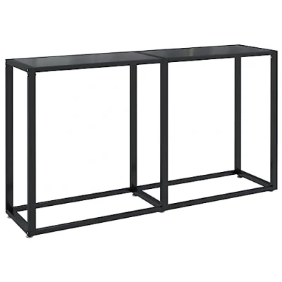 Abbildung von vidaXL Beistelltisch Konsolentisch Schwarz 140x35x75,5 cm Hartglas (1 St)