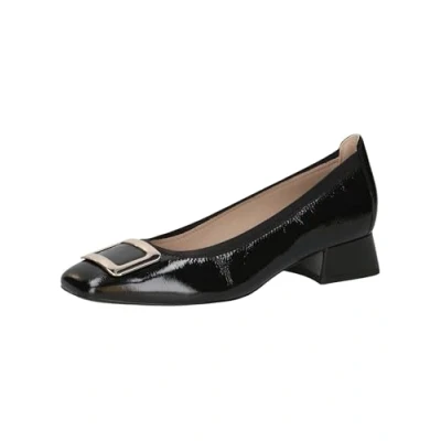 Abbildung von CAPRICE Damen Pumps aus Leder Kleiner Absatz, Schwarz (Black Naplak), 37 EU