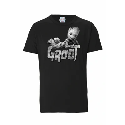Abbildung von Logoshirt Marvel Groot Tshirt print, Damen, Größe: Small, Schwarz