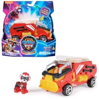 Abbildung von Spin Master Spielzeug Auto Paw Patrol Movie II Basic Themed Vehicles Marshall, von Marshall Löschzug mit Welpenfigur, Licht und Soundeffekt