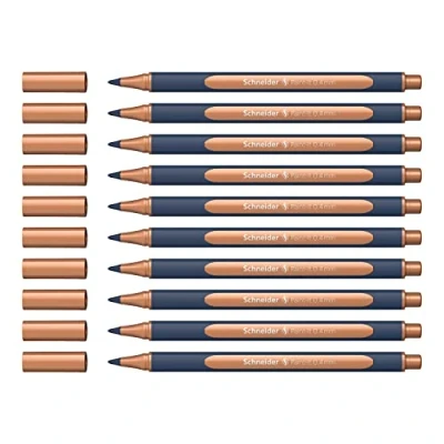 Abbildung von Schneider ML05001102 Metallic Rollerball Stifte (Strichstärke 0,4 mm, hochmetallische Tinte, schnelltrocknend, Gehäuse aus 88% biobasiertem Kunststoff) 10 Stück, copper