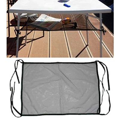 Abbildung von Ablagenetz für Campingtisch Tischnetz Aufbewahrungsnetz Netzablage Netz 80 x 70 cm, Schwarz