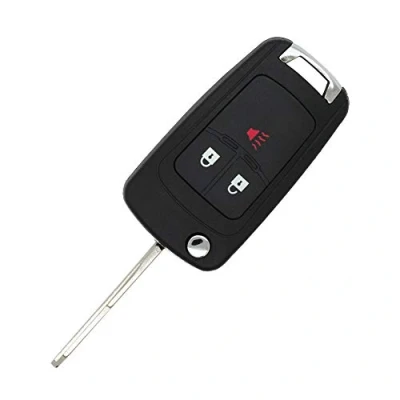 Abbildung von BROVACS Ersatzschlüsselhülle kompatibel mit CHEVROLET Funke 3 Tasten schlüsselloser Eingang Fernbedienung Flip Schlüsseletui Fob PG657GC