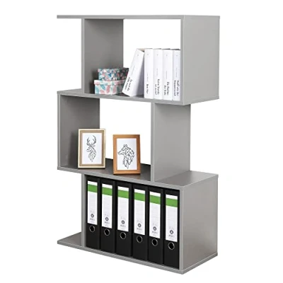 Abbildung von RICOO Regal 106 x 70 30 cm, Standregal grau WM075 PL Spannplatte aus Holz, Bücherregal, Wandregal klein, Regale &amp; Ablagen, schmales Regal, kleines schmal Büro Bücherregale
