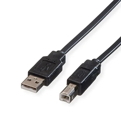 Abbildung von ROLINE USB 2.0 Notebook Flachkabel, Typ A B, 1,8m