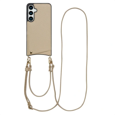 Abbildung von Samsung Galaxy S25 Plus Hülle Kunstleder Selencia Hard Case/Backcover Handyhülle Beige