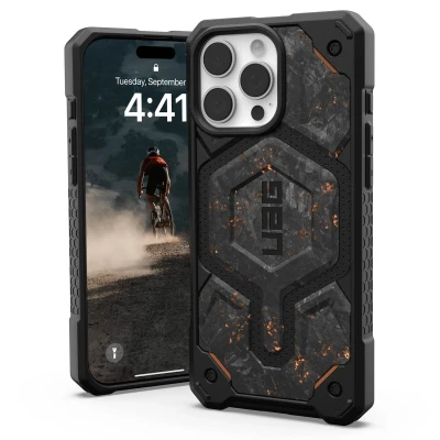 Abbildung von URBAN ARMOR GEAR Monarch Pro Case kompatibel mit Apple iPhone 16 Max Hülle (7,6 Meter Fallschutz, Wireless Charging/Magnetische Aufladung kompatibel, 5 Schichten Schutz) Forged Carbon Fiber