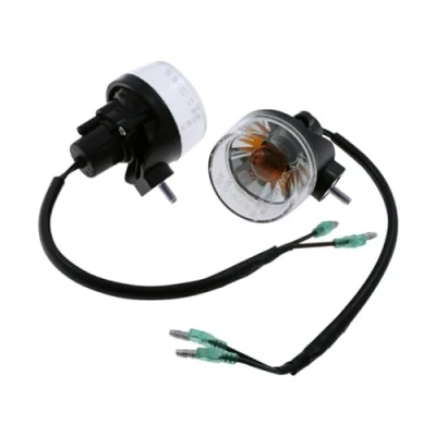Abbildung von PW Blinker Paar, Wasserdicht, rund, hängend, schwarz, Klarglas, kompatibel für ATV, Quad
