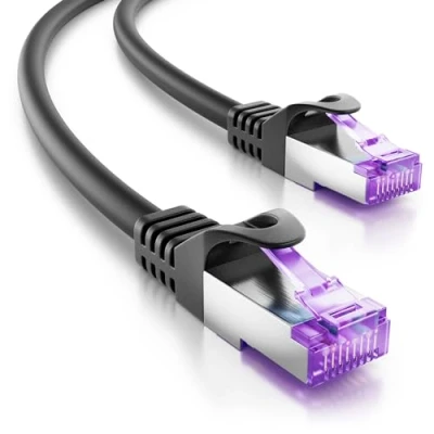 Abbildung von deleyCON 5m RJ45 Patchkabel SFTP PiMF Netzwerkkabel mit CAT7 Rohkabel LAN Kabel