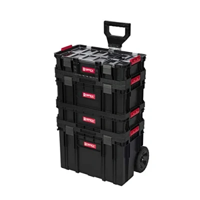 Abbildung von XL Werkzeugtrolley, Werkstattkoffer Set, Werkstattwagen Set ausQ Brick Serie mit viel Zubehör! B x T H in cm: 53 38 98 cm ! Der Mobile Alleskönner Privat &amp; Gewerbe