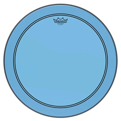 Abbildung von Remo Schlagzeugfell Colortone Powerstroke 3 clear Bass Drum 18&quot; blau P3 1318 CT BU