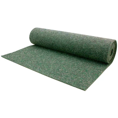 Abbildung von Nadelfilz Meterware MERLIN Grün, 2,00m x 8,00m, Robuster, Trittschalldämmender Teppich Bodenbelag für Wohn und Büroräume