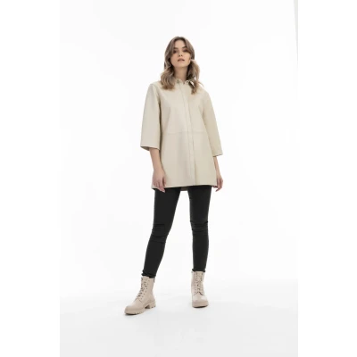 Abbildung von Lederhemd DREIMASTER XS / Off White 100% Lammleder